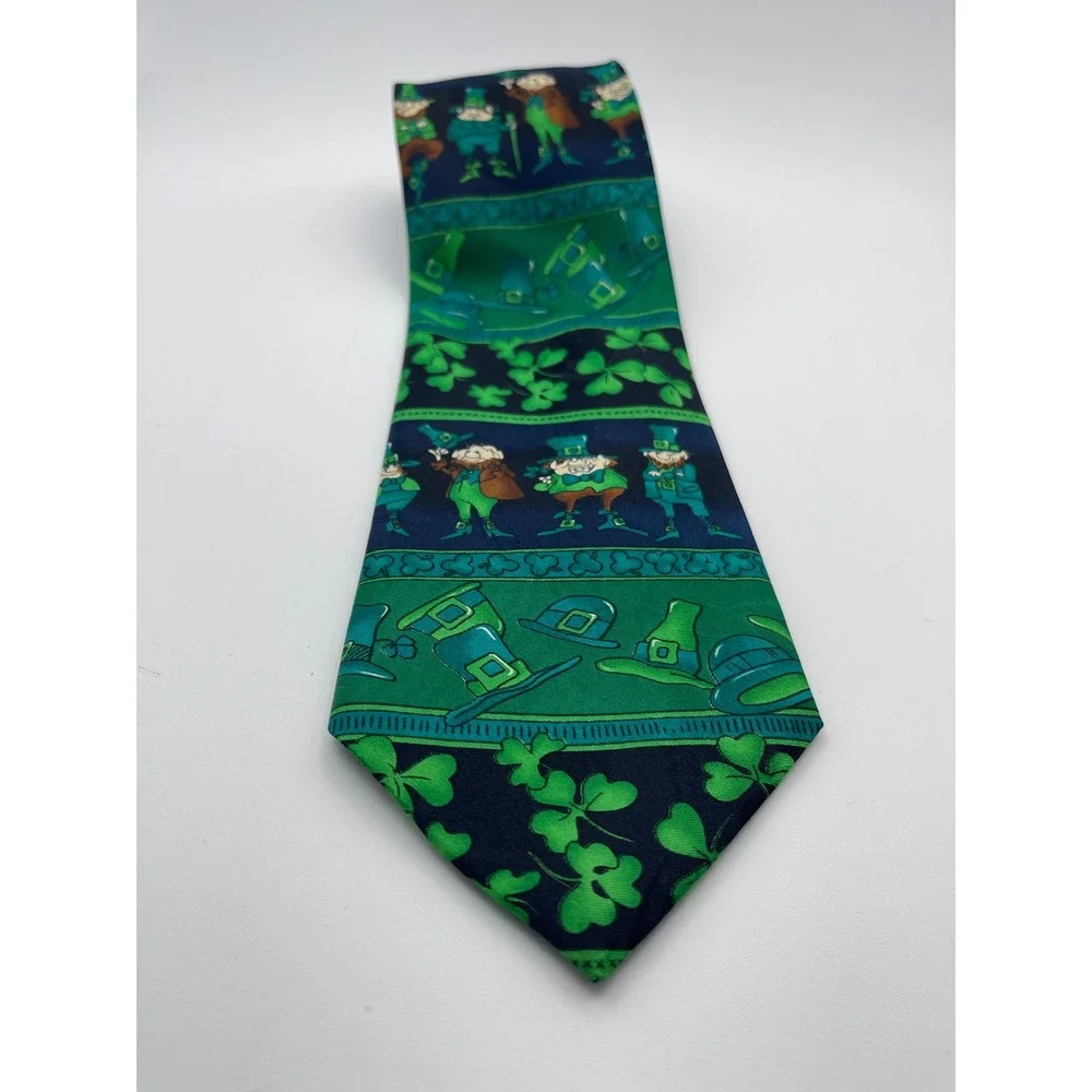 St Patrick's‎ Day Necktie Leprechaun Hats Shamrocks Novelty Tie